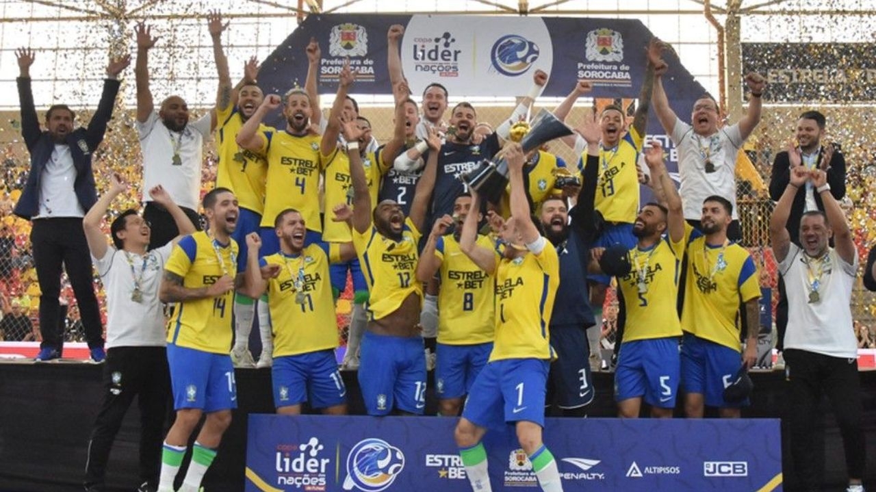Brasil vence o Irã e conquista o título da Copa das Nações de Futsal