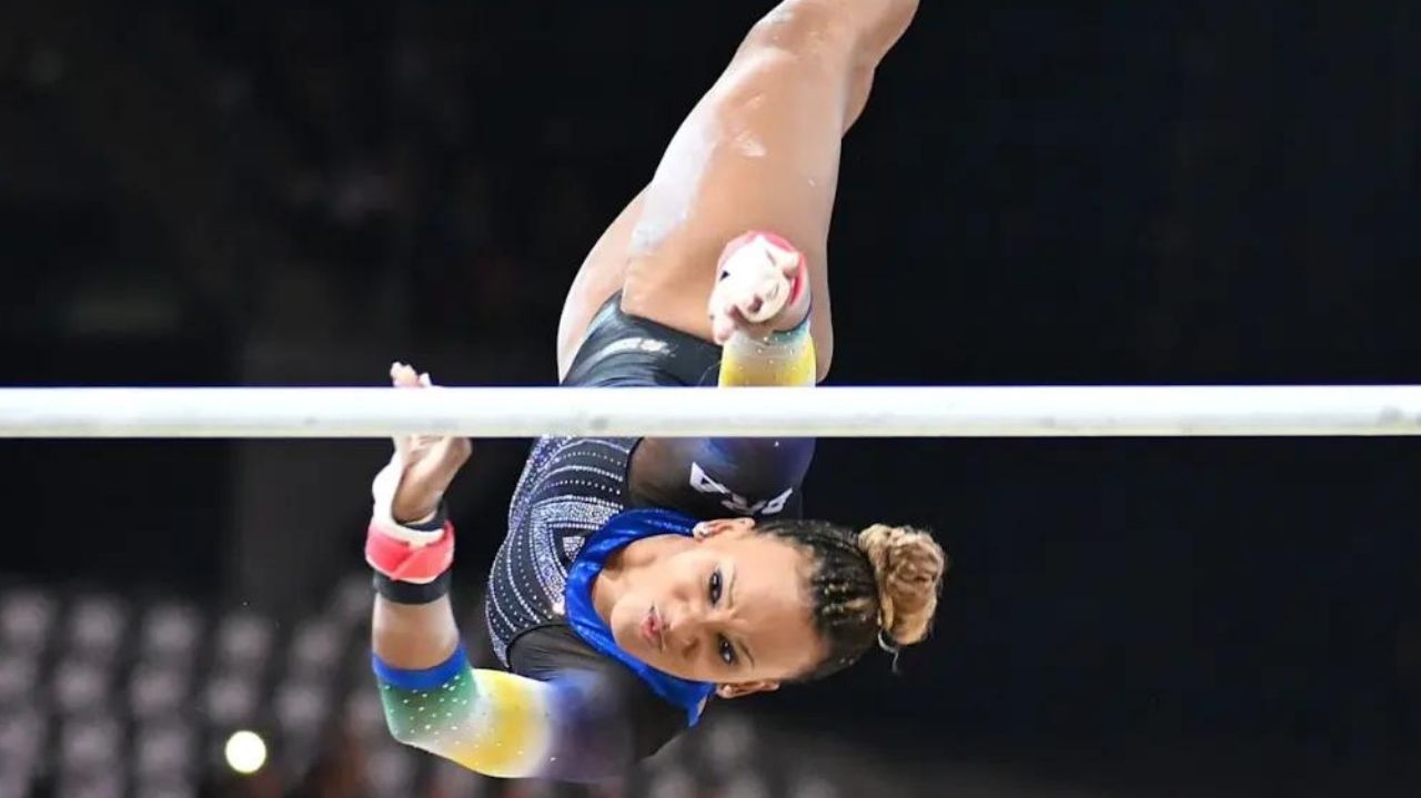 Rebeca Andrade prepara sua nova coreografia para o Mundial inspirada em estrelas do pop