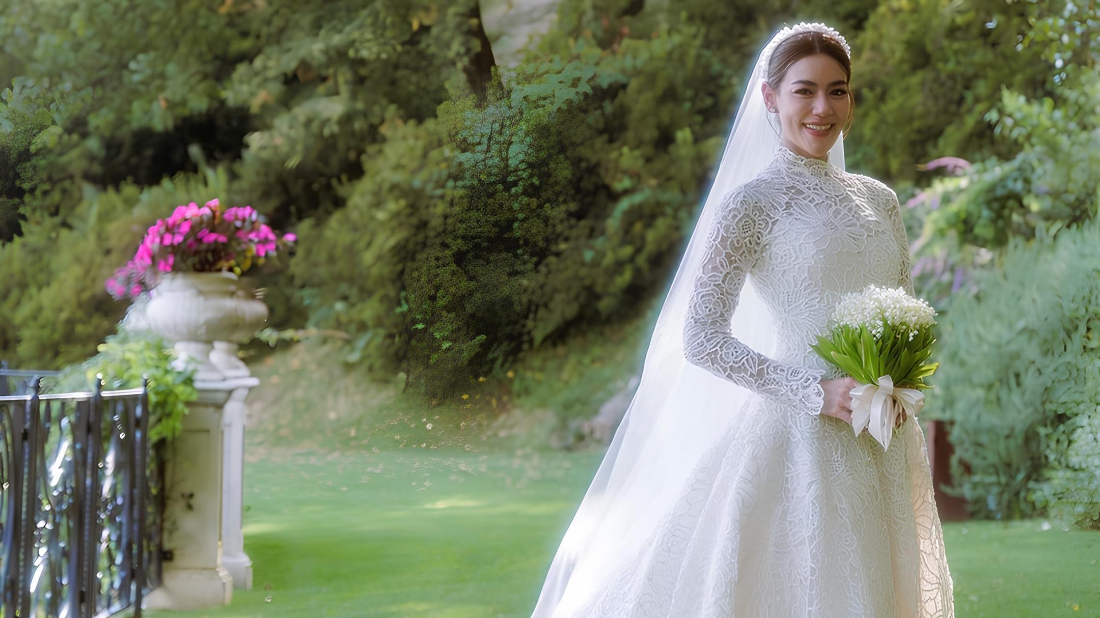 Vestido de noiva de Kimberley Anne Woltemas traz a elegância impecável da Dior