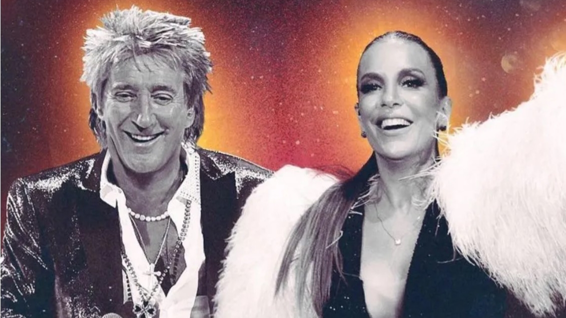 Ivete Sangalo comemora show inesquecível ao lado de Rod Stewart
