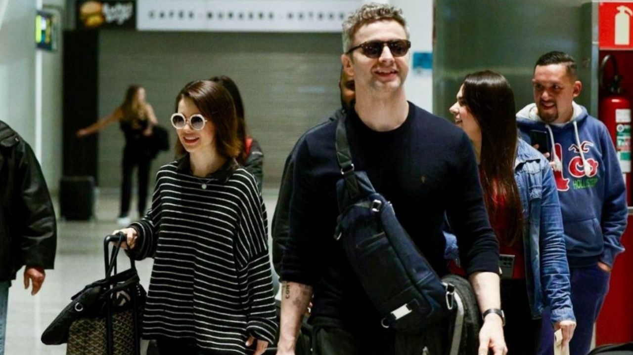 Sandy e Lucas Lima pousam no Brasil após turnê europeia juntos