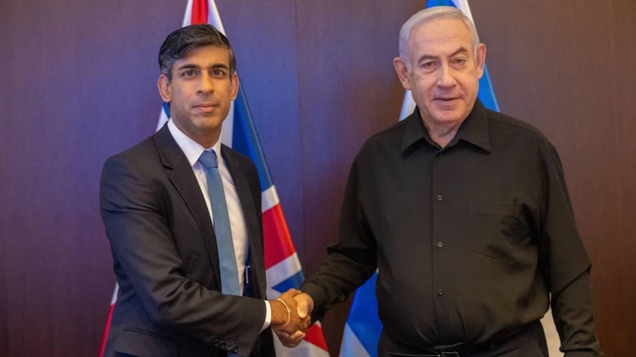 Premiê britânico Rishi Sunak tem encontro com Netanyahu em Israel para reforçar apoio na guerra