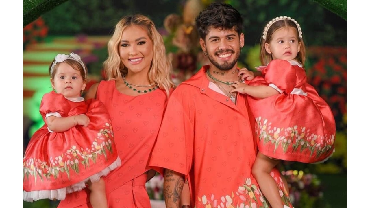 Virginia e Zé Felipe comemoram festa de um ano da filha Maria Flor