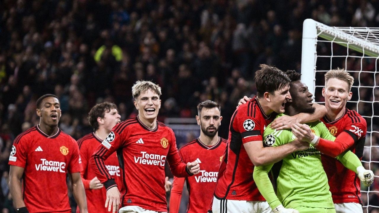 Onana pega pênalti nos acréscimos e United vence a primeira na Champions