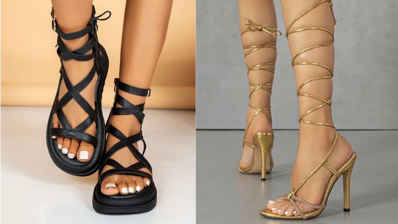Sandália gladiadora volta mais versátil para a primavera-verão de 2024