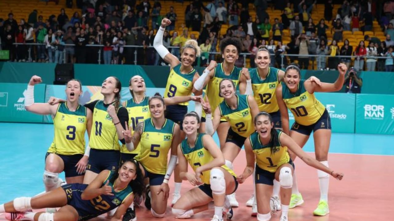 Após dificuldades, Brasil vence o México e avança à final no vôlei do Pan 2023