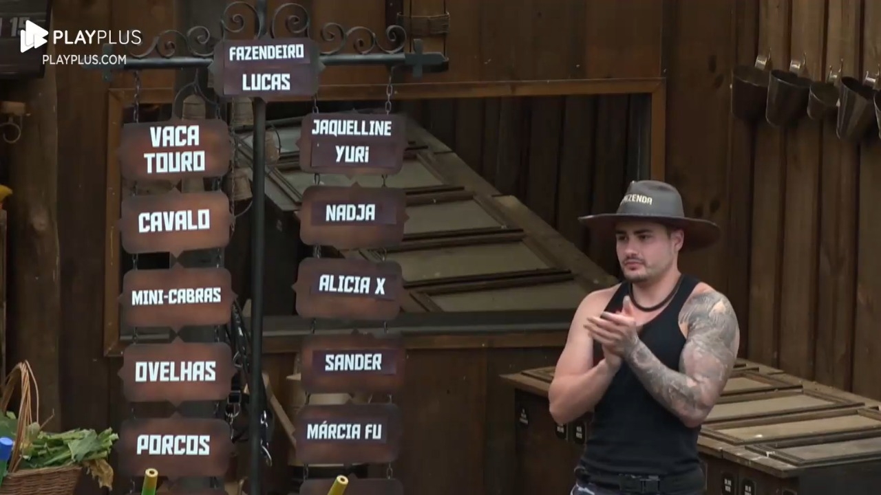 A Fazenda 15: Lucas agradece a Deus por se tornar fazendeiro da semana e delega funções