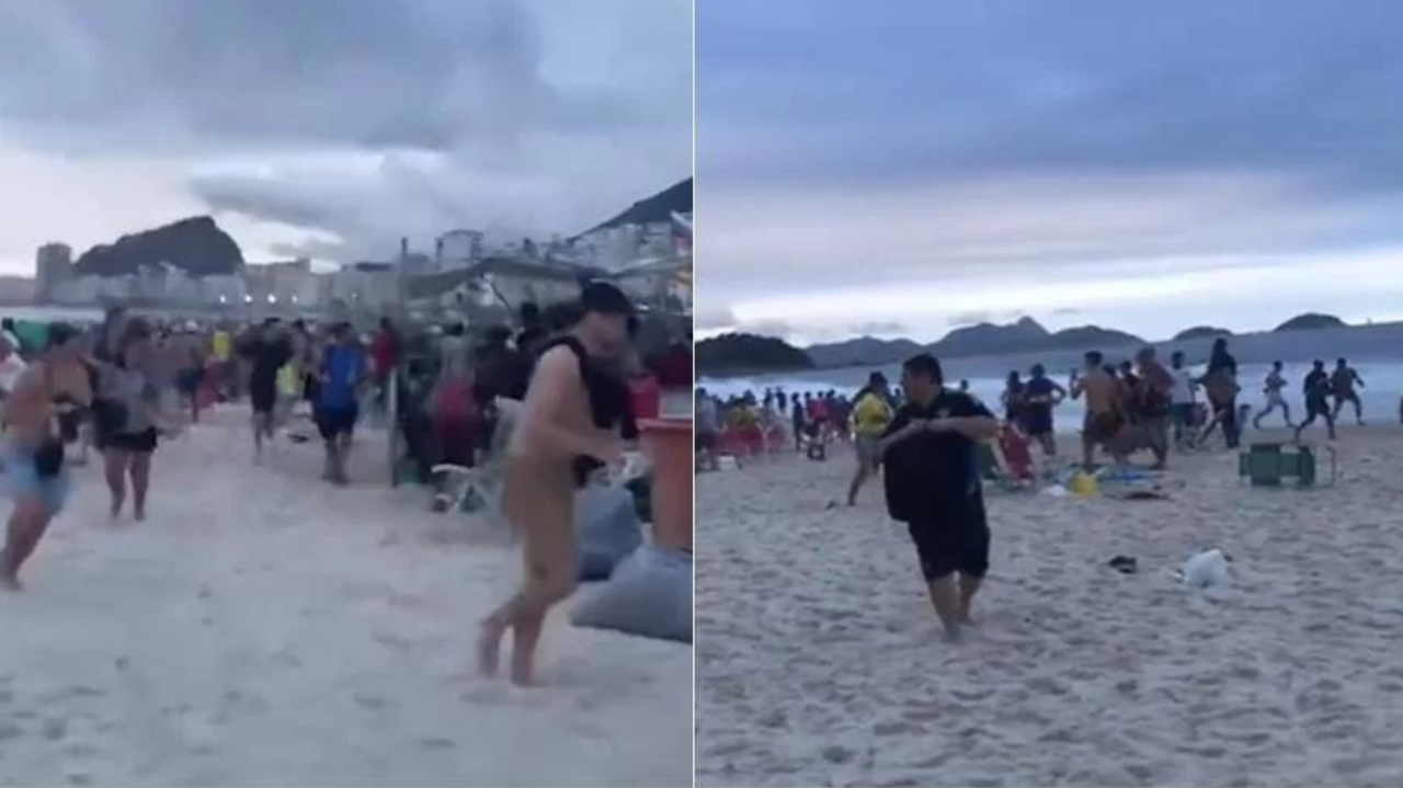 Torcedores do Fluminense e do Boca Juniors entram em confronto na praia de Copacabana