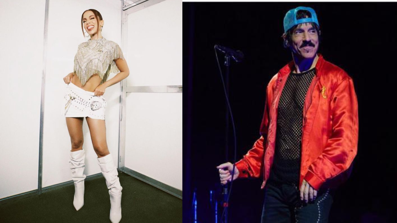 Anitta é fotografada ao lado de Anthony Kiedis, vocalista do Red Hot Chili Peppers