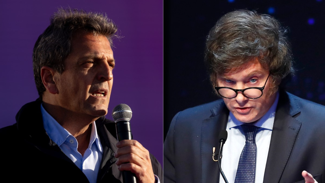 Eleições na Argentina: Atlas projeta vitória de Javier Milei por 52%, contra 48% de Sergio Massa