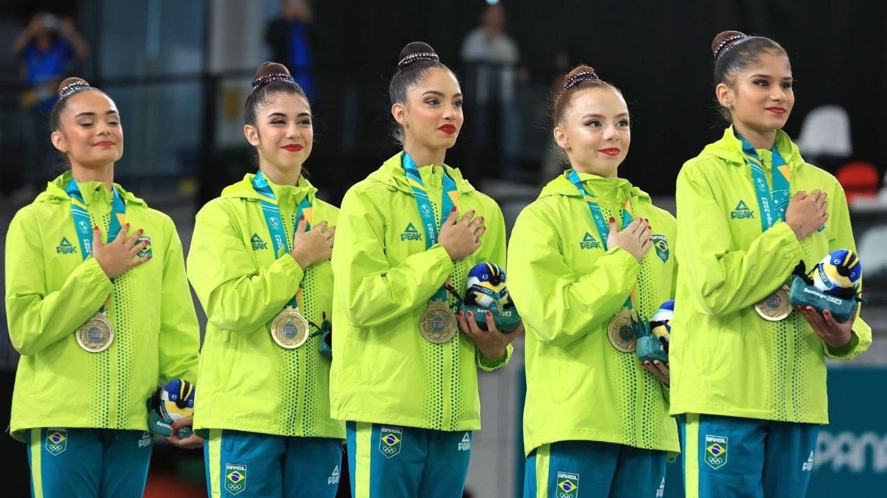 Ginástica rítmica brasileira faz história no Pan 2023: 55º ouro e recorde de medalhas