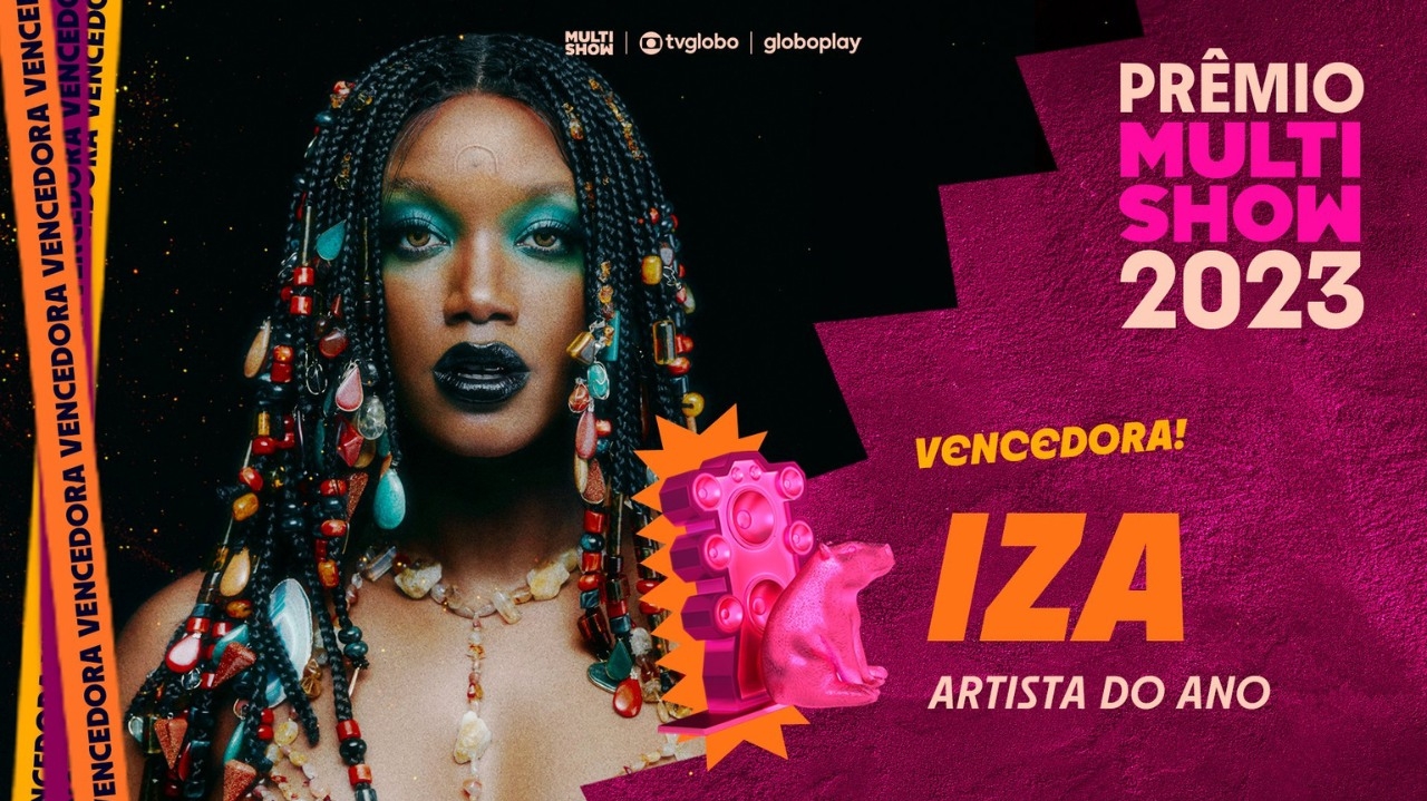 Prêmio Multishow: IZA vence a categoria Artista do Ano