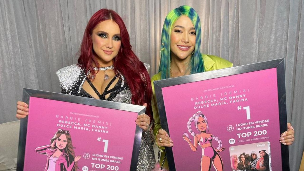 Dulce María recebe reconhecimento na Colômbia por sucesso de música com Rebecca e Mc Danny