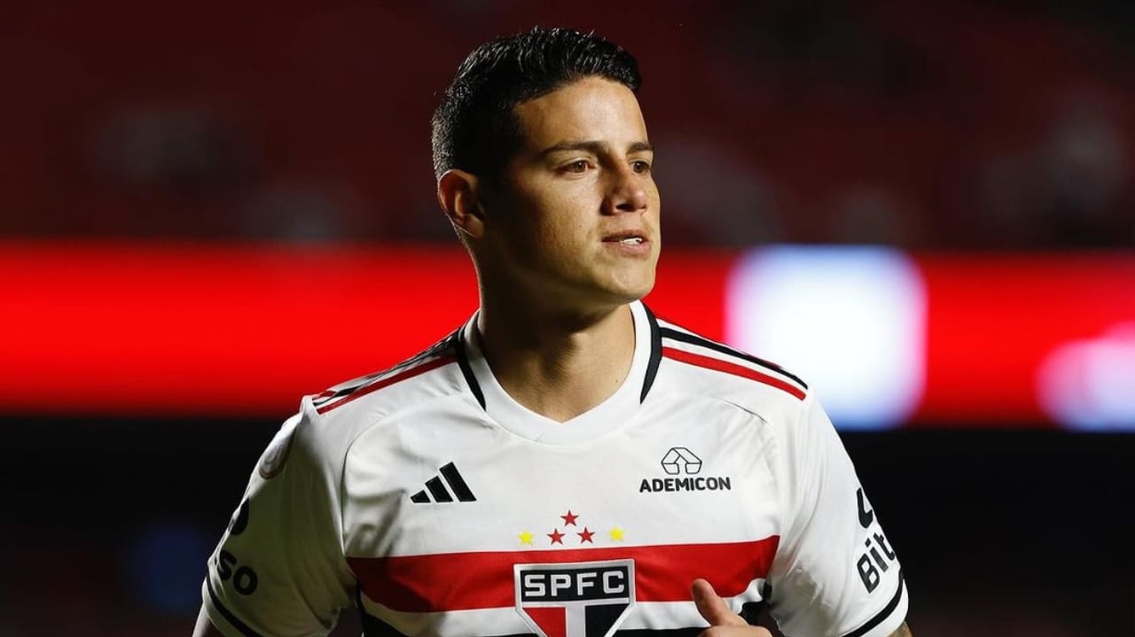 James Rodríguez é diagnosticado com estiramento e desfalca equipe em jogo contra o Bahia