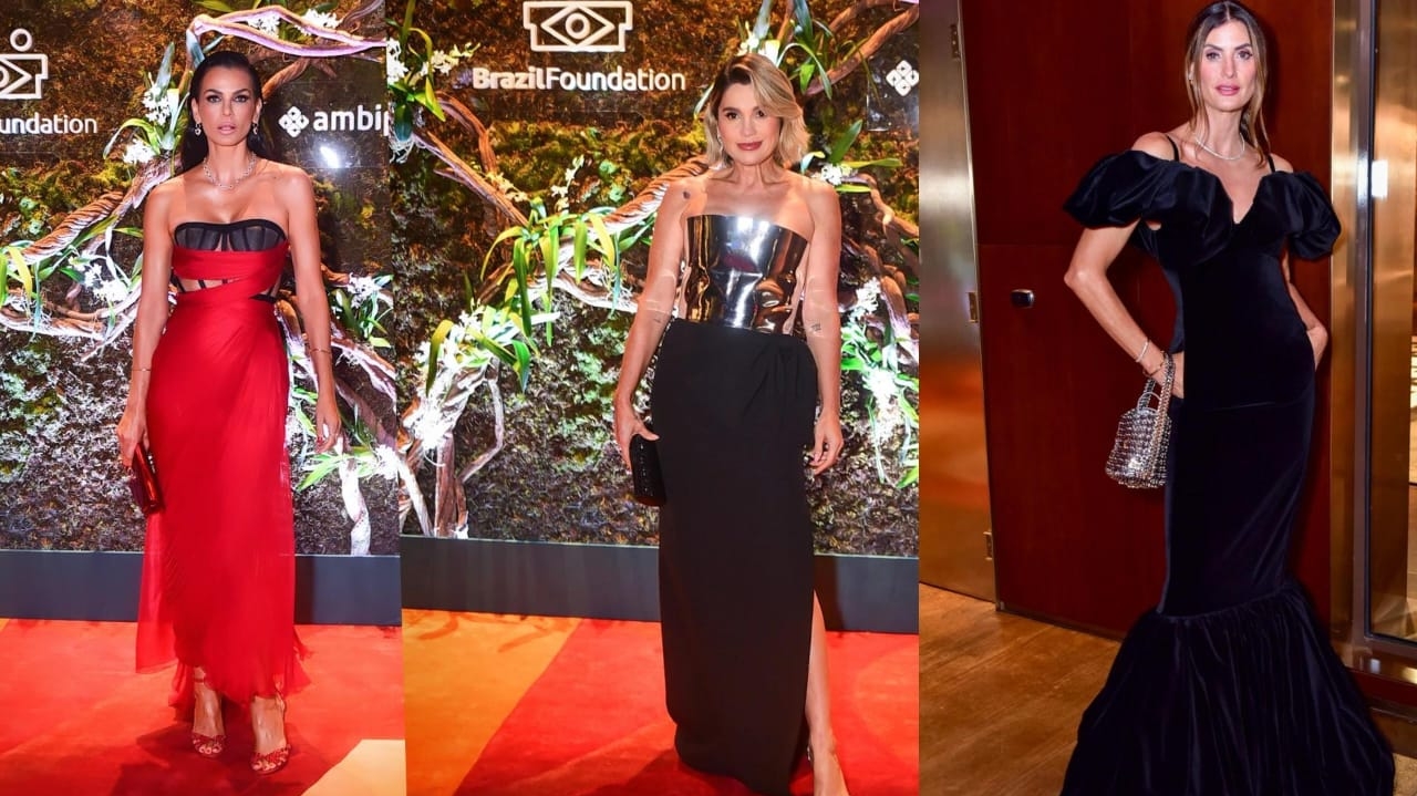 Famosos, com looks incríveis, abrilhantam noite de gala de ONG em São Paulo