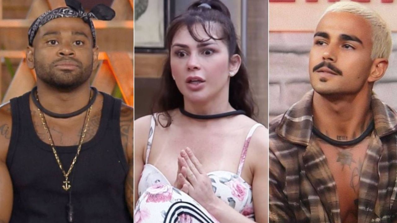 Cézar Black e Nadja perdem prova e se juntam a Yuri na roça