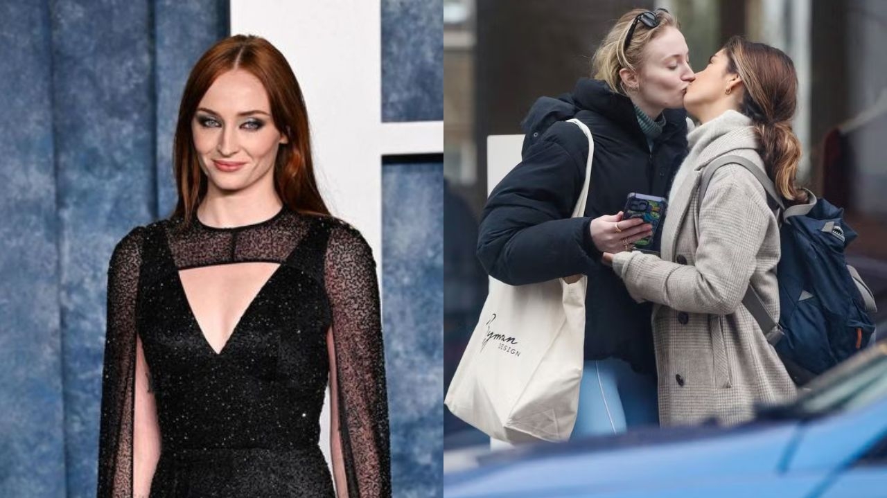 Sophie Turner beija amiga durante passeio em meio à romance com aristocrata