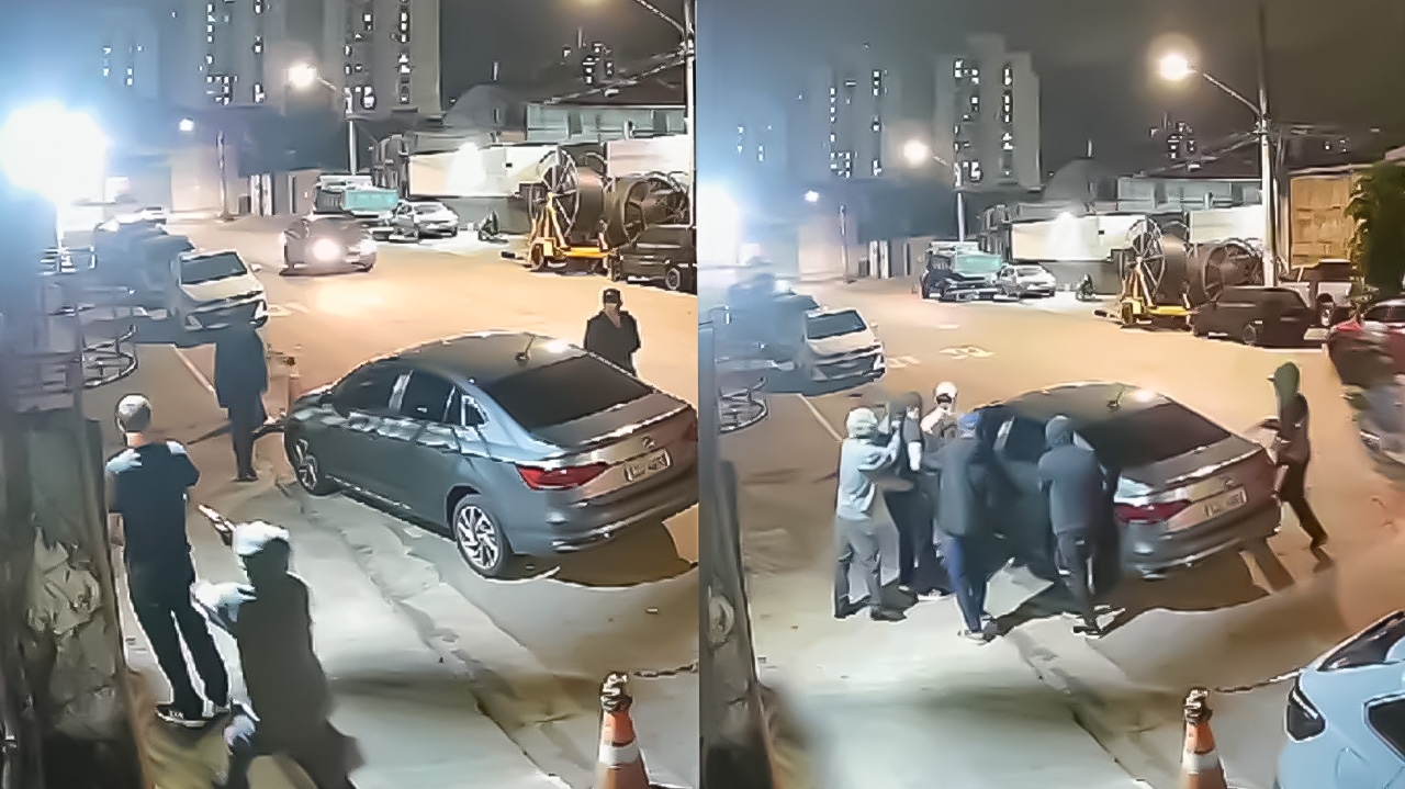 Câmeras flagram vítima do ‘golpe do Tinder’ sendo surpreendida por cinco criminosos em SP