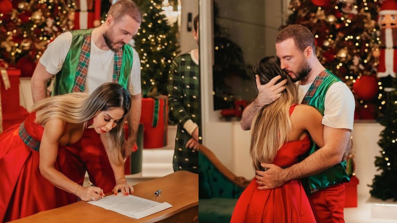 Thiago Nigro e Maíra Cardi oficializam união civil com total comunhão de bens