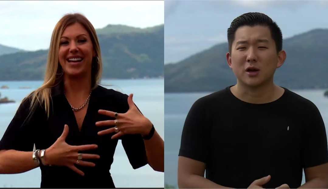 Pyong Lee e Antonela se aproximam em “/Ilha Record”/