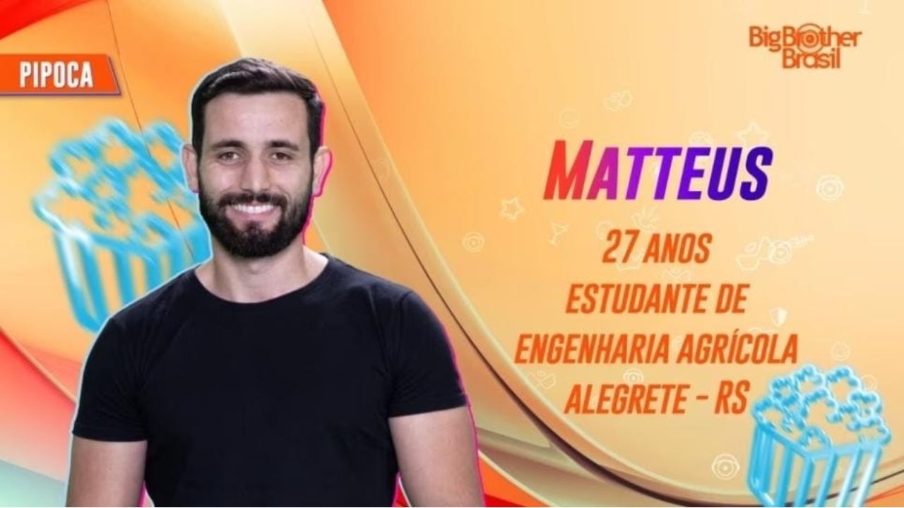 BBB24: Matteus é o mais novo integrante do grupo Pipoca