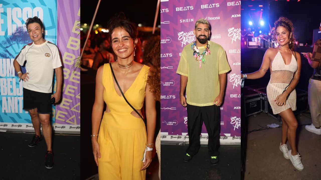 Famosos marcam presença em primeiro show do pré-carnaval de Anitta