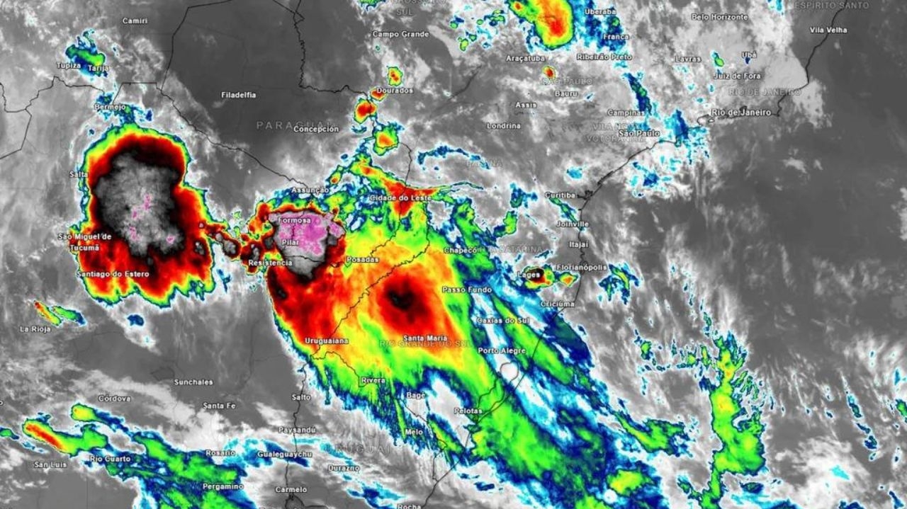 Inmet alerta chuvas e ventos intensos no sul do Brasil