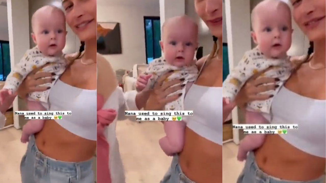 Hailey Bieber surpreende web ao cantar “boi da cara preta” em português