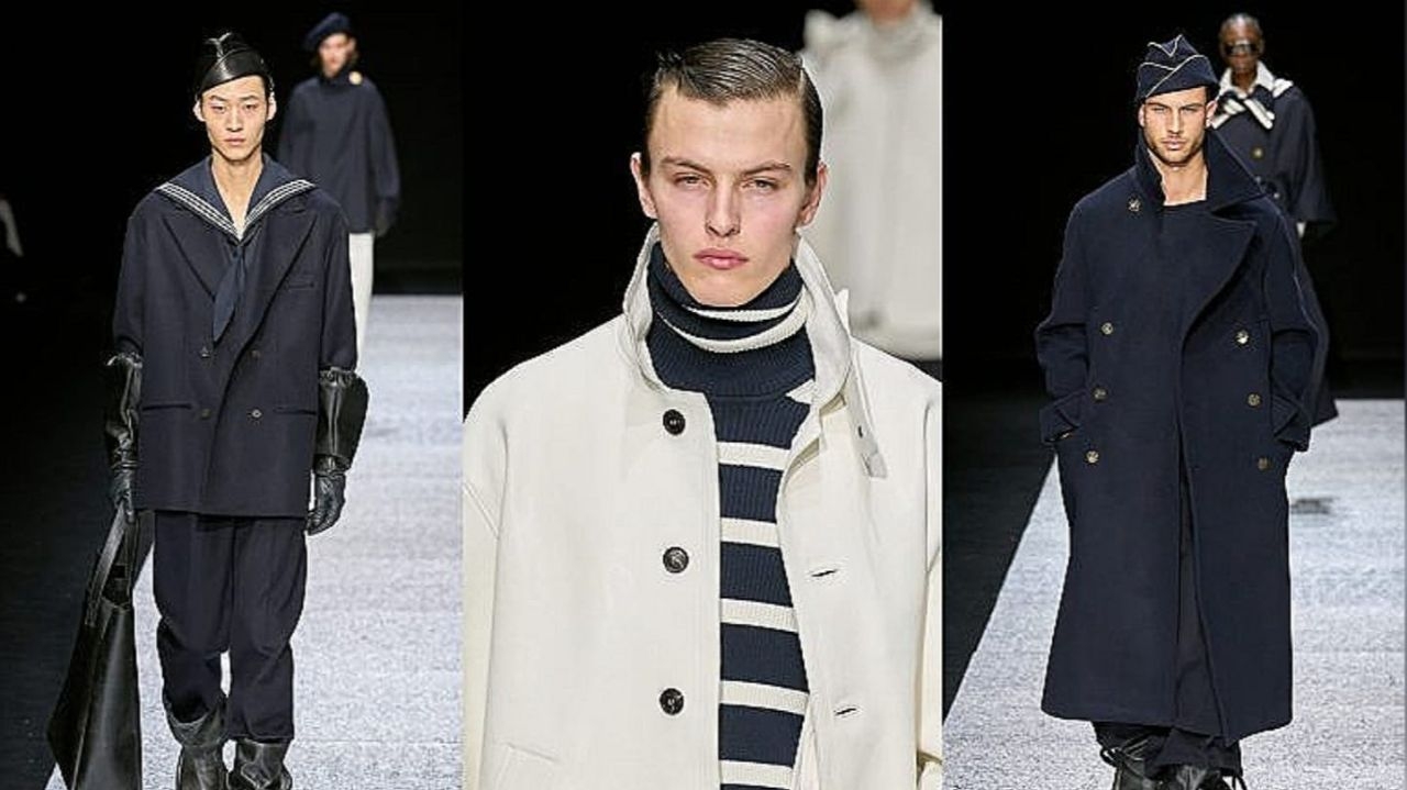 Giorgio Armani aposta no clássico “Estilo Navy” na semana de moda masculina 2024
