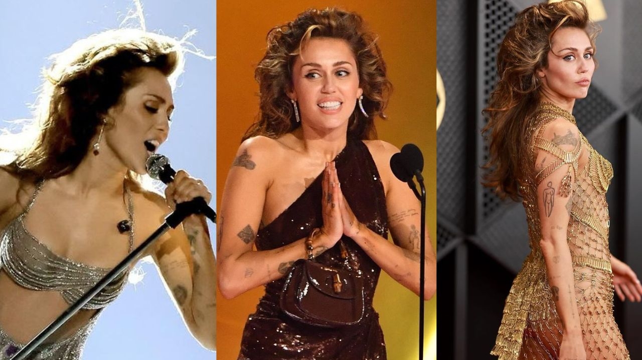 Destaque no Grammy: Miley Cyrus esbanja beleza e glamour em seus looks para o evento
