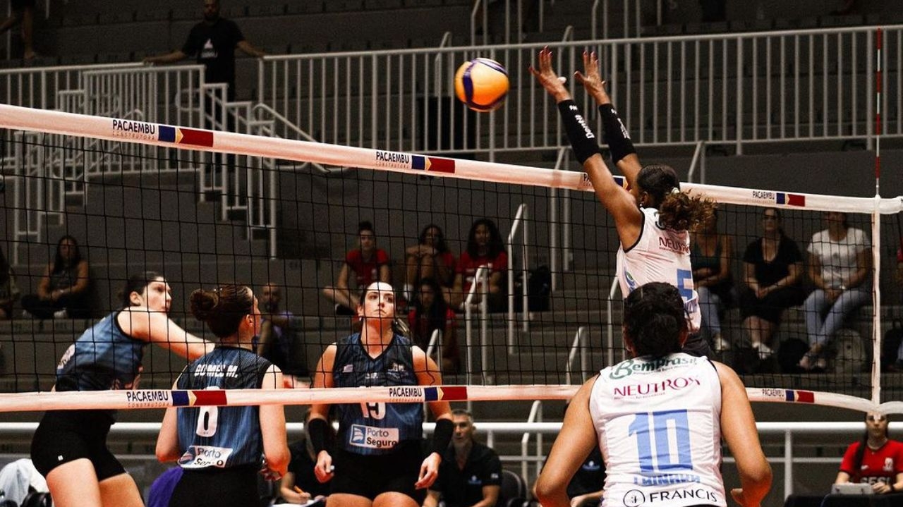 Vôlei feminino: Praia Grande vence com facilidade o Athletico Barbato-URU