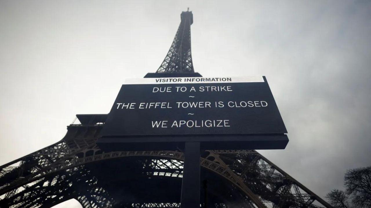 Greve de funcionários deixa, temporariamente, Torre Eiffel fechada pela 3ª vez