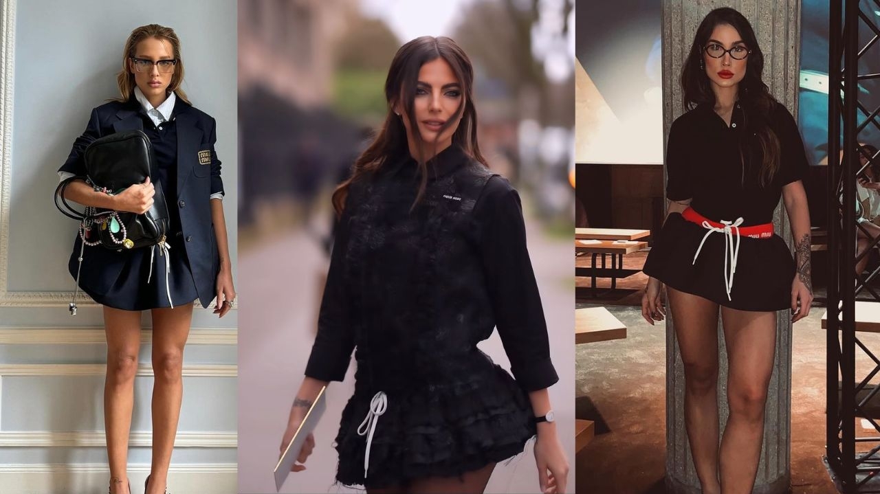 Minissaia da grife Miu Miu conquista celebridades brasileiras na Paris Fashion Week 2024