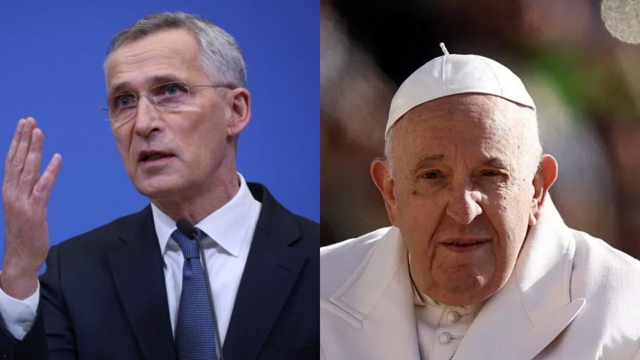 Chefe da Otan vai contra fala do papa e diz que Ucrânia precisa de armas e não de bandeiras brancas