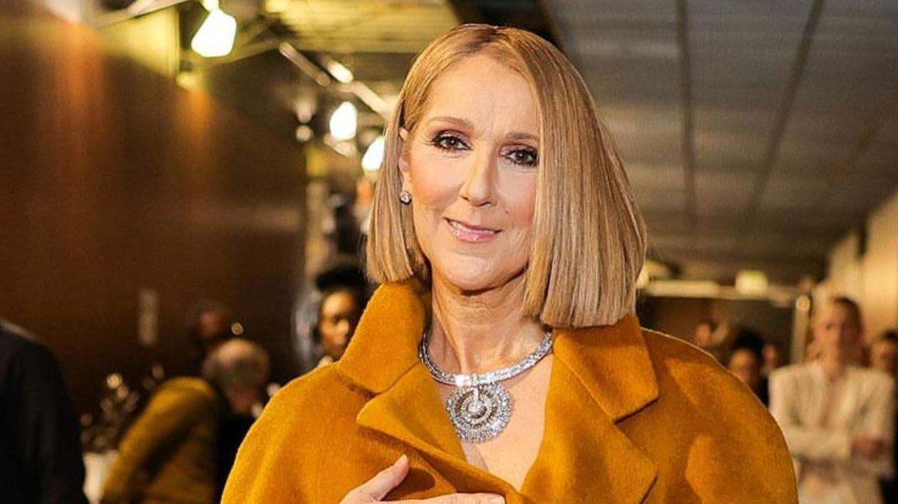 Céline Dion fica animada ao conhecer jogadores de hóquei
