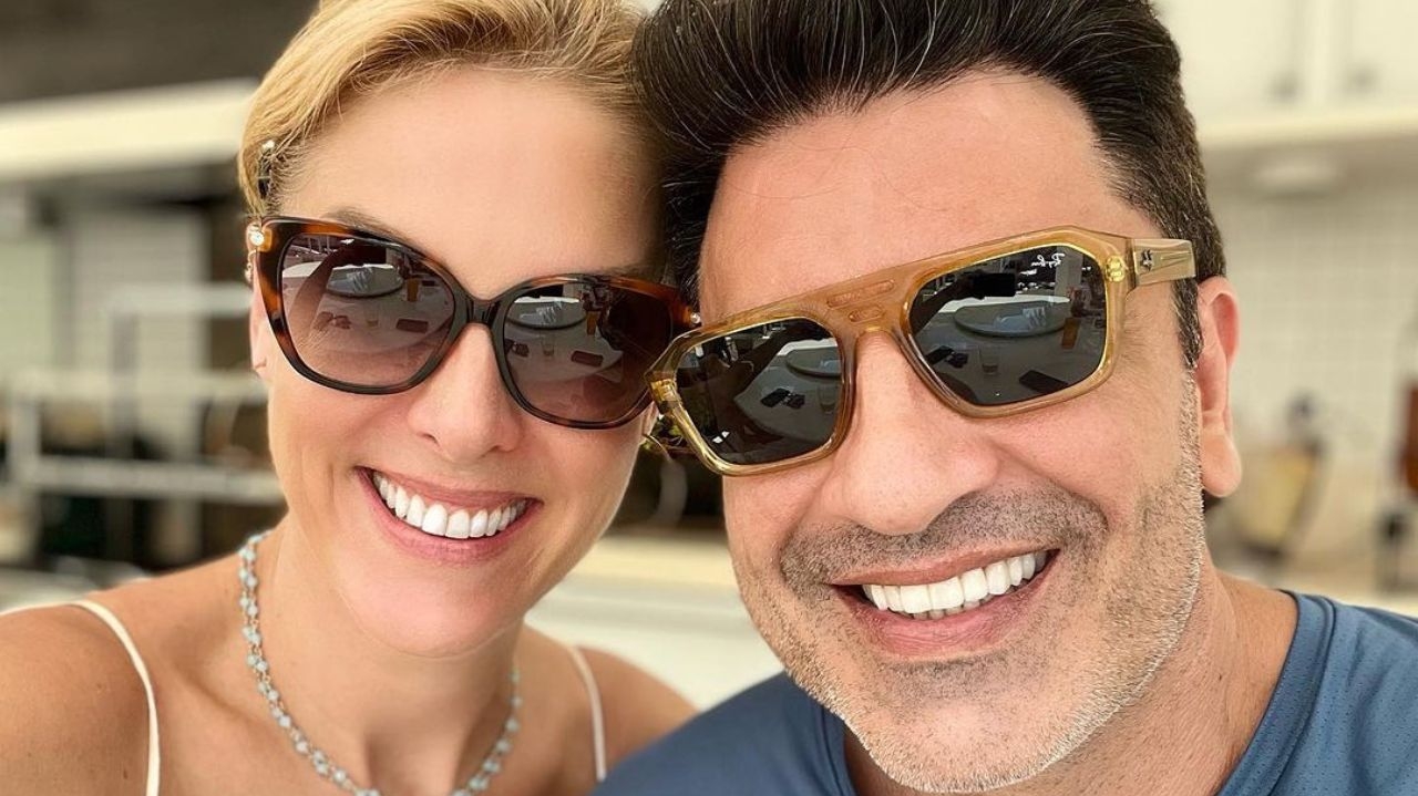 Edu Guedes e Ana Hickmann são flagrados embarcando em jatinho particular