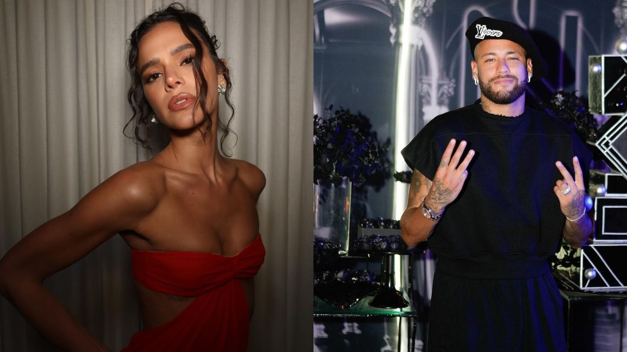 Bruna Marquezine e Neymar comparecem ao aniversário de Anitta