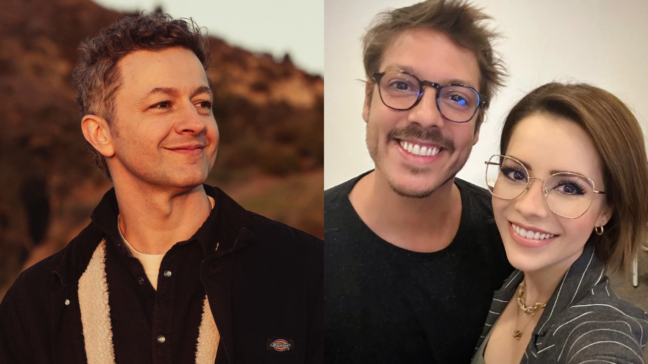 Lucas comparece em estreia de filme de Sandy e Porchat