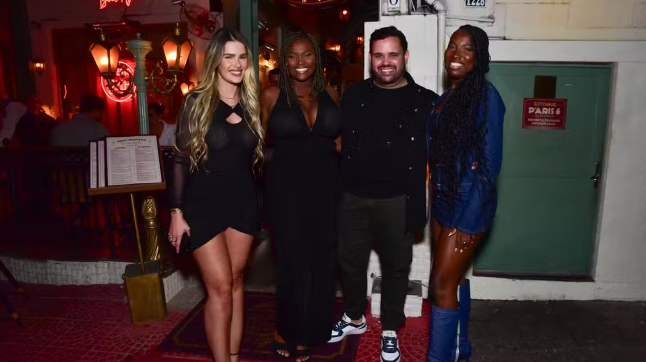 Reencontro estrelado de ex-BBBs em São Paulo: Yasmin Brunet, Raquele, Leidy Elin e Michel