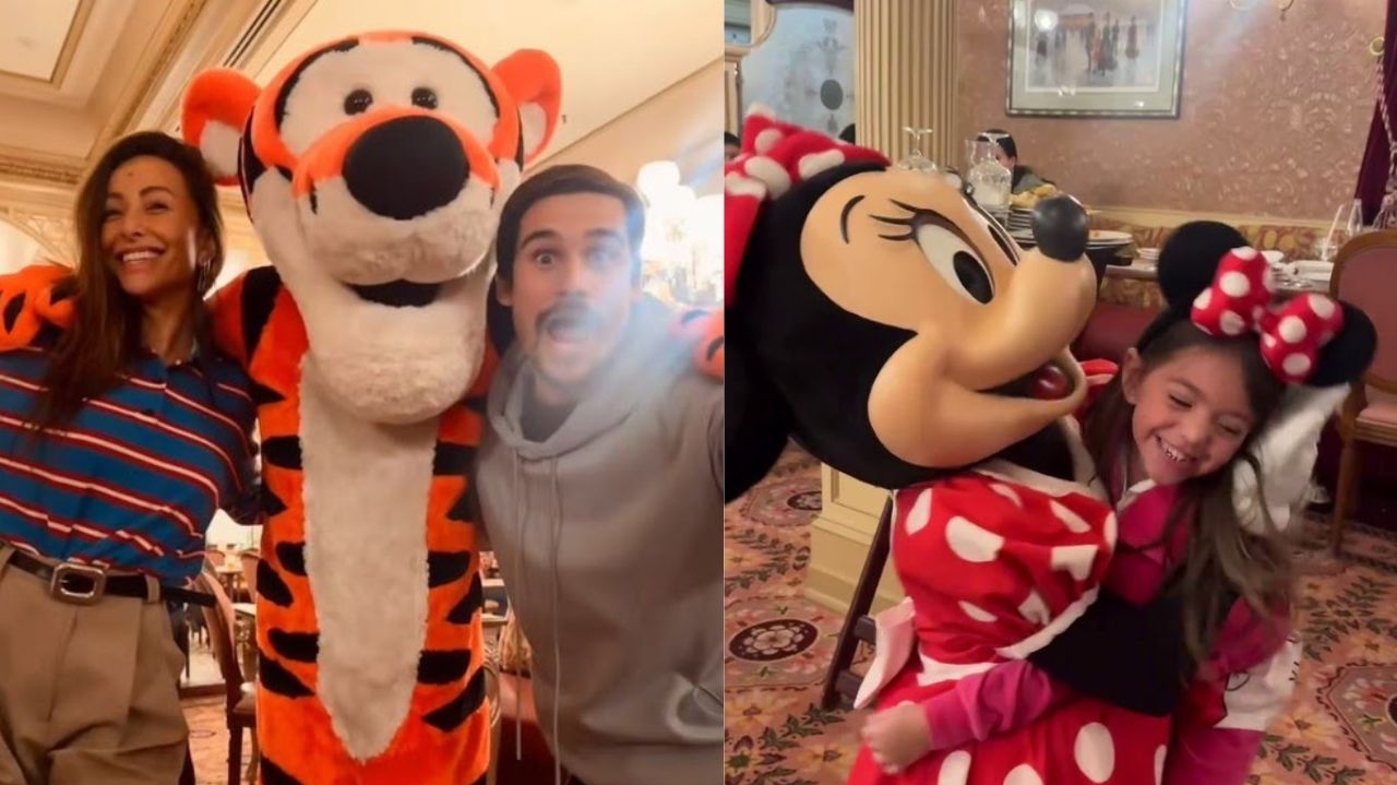 Nicolas Prattes e Sabrina Sato aproveitam a Disneylândia de Paris com Zoe e família do ator