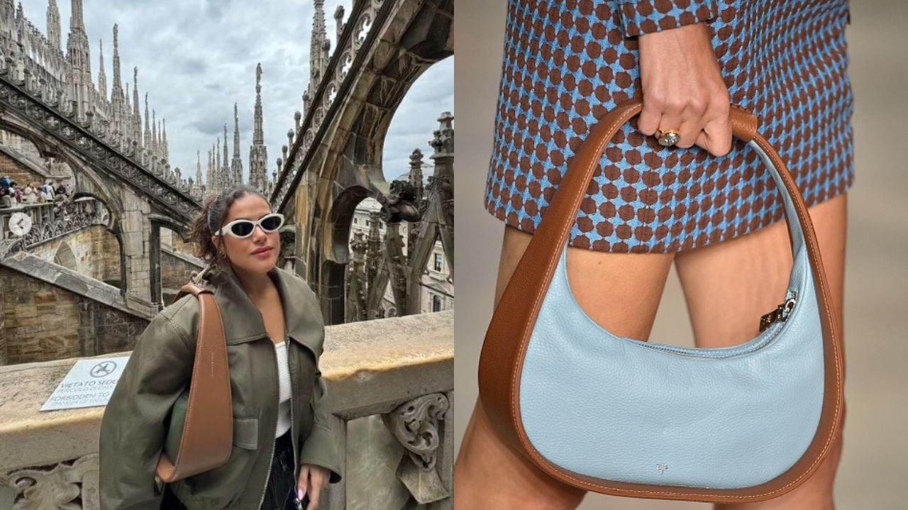 Maisa posa com bolsa da marca Misci