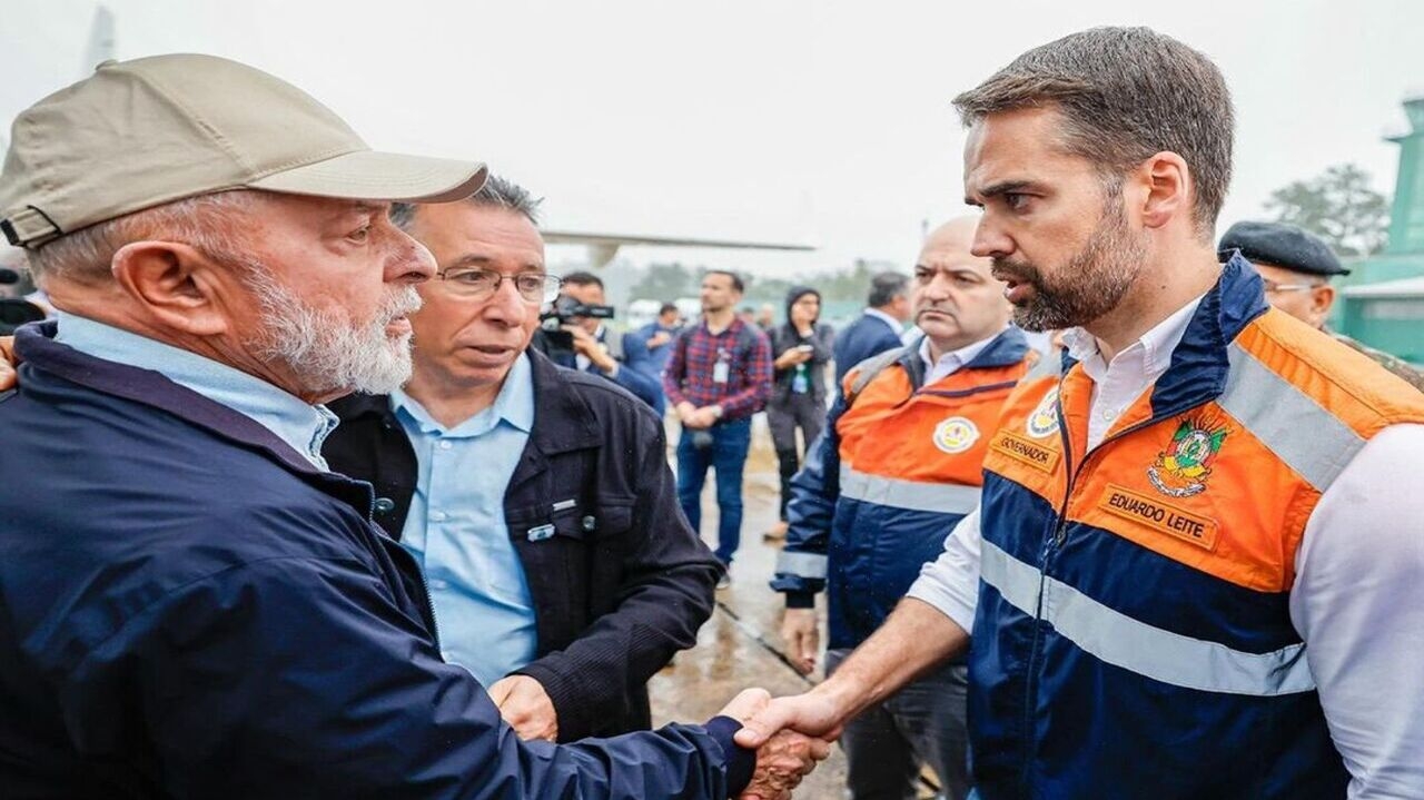 Lula e sua comitiva viajam para reunião com governador Eduardo Leite após fortes chuvas