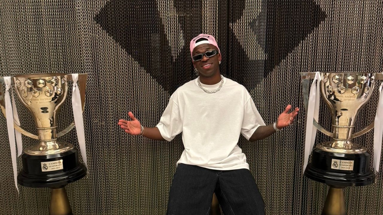 Após conquistar Campeonato Espanhol, Vini Jr. tira sarro de rival do Barcelona