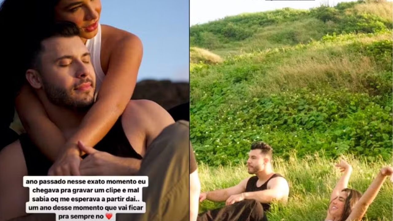 Murilo Huf e Gabriela Versiani trocam declarações para comemorar um ano que se conheceram