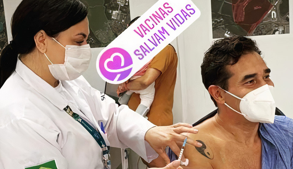 Após 35 dias internado, ator Luciano Szafir toma primeira dose da vacina contra Covid-19