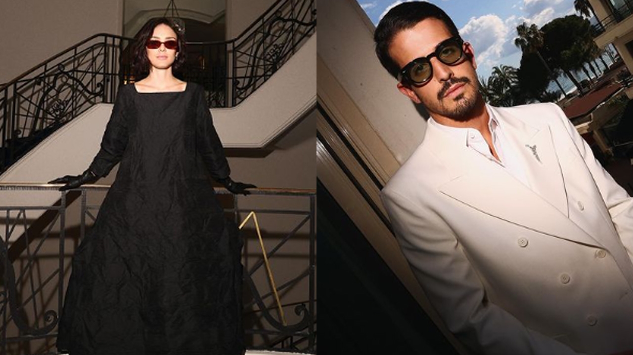 Isabelle Drummond e Enzo Celulari passam pelo tapete vermelho do Festival de Cannes