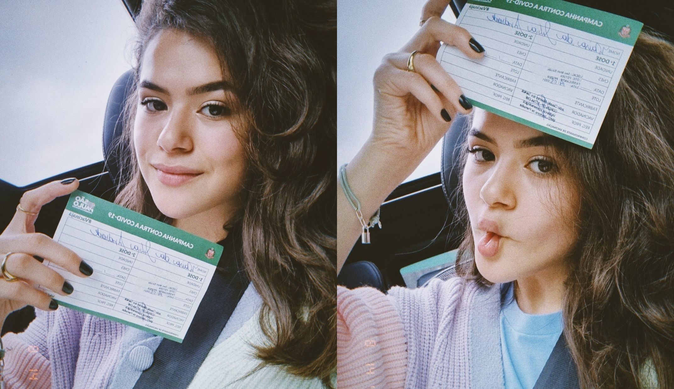 Maisa Silva é vacinada contra a Covid-19 e comemora: ‘Acredito na ciência’