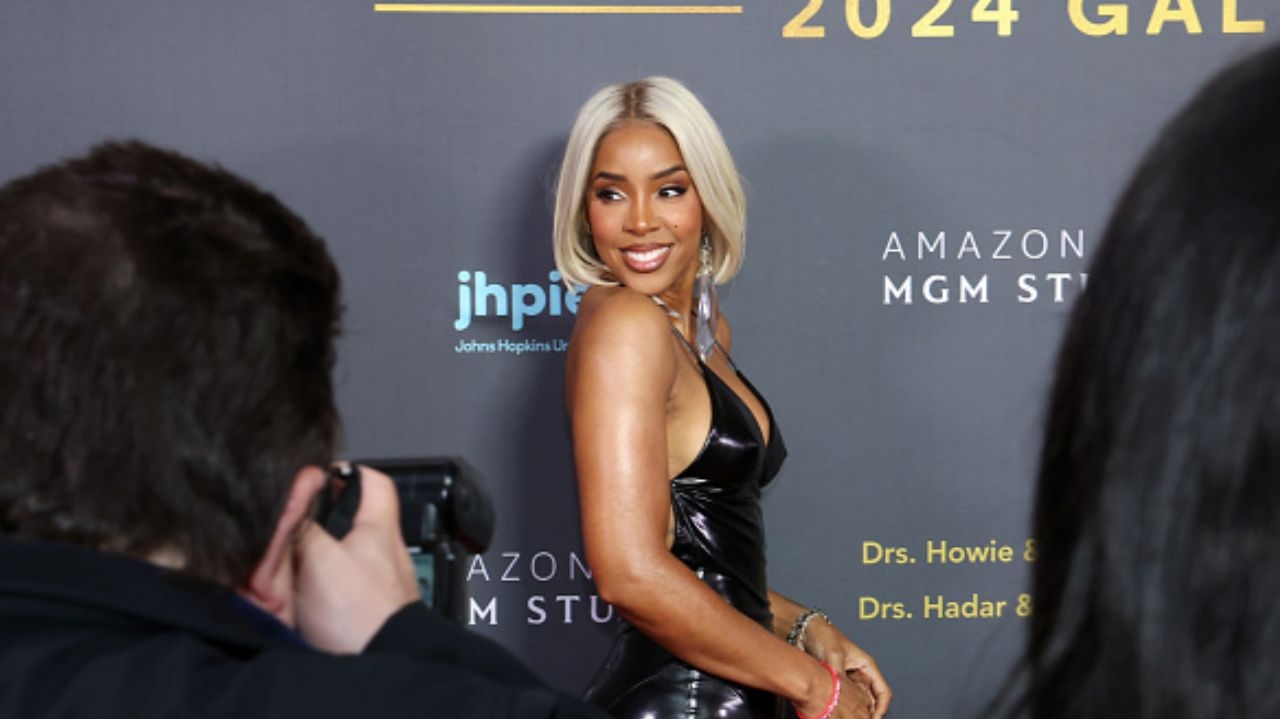 Kelly Rowland discute com segurança no tapete vermelho de Cannes