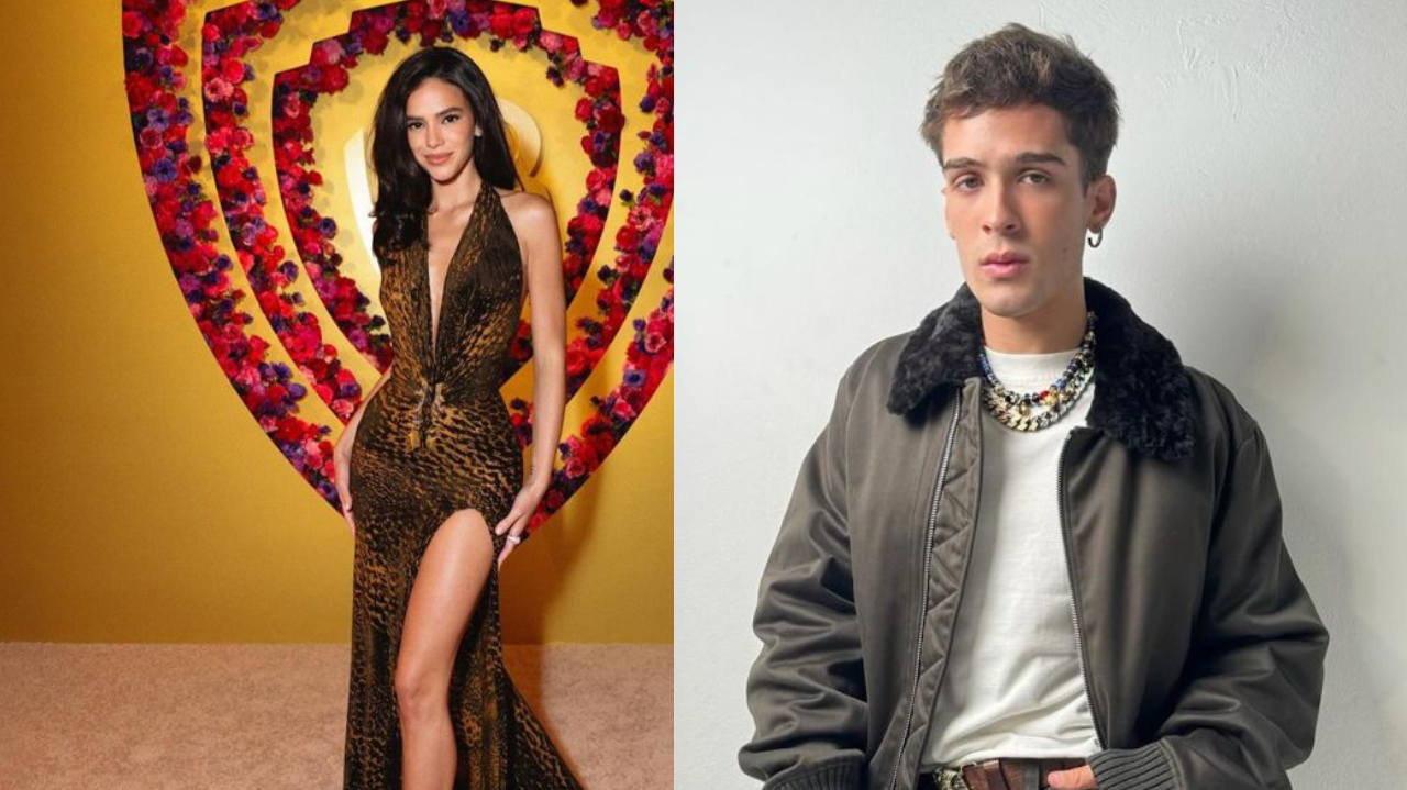 Bruna Marquezine e João Guilherme são vistos aos beijos em aeroporto