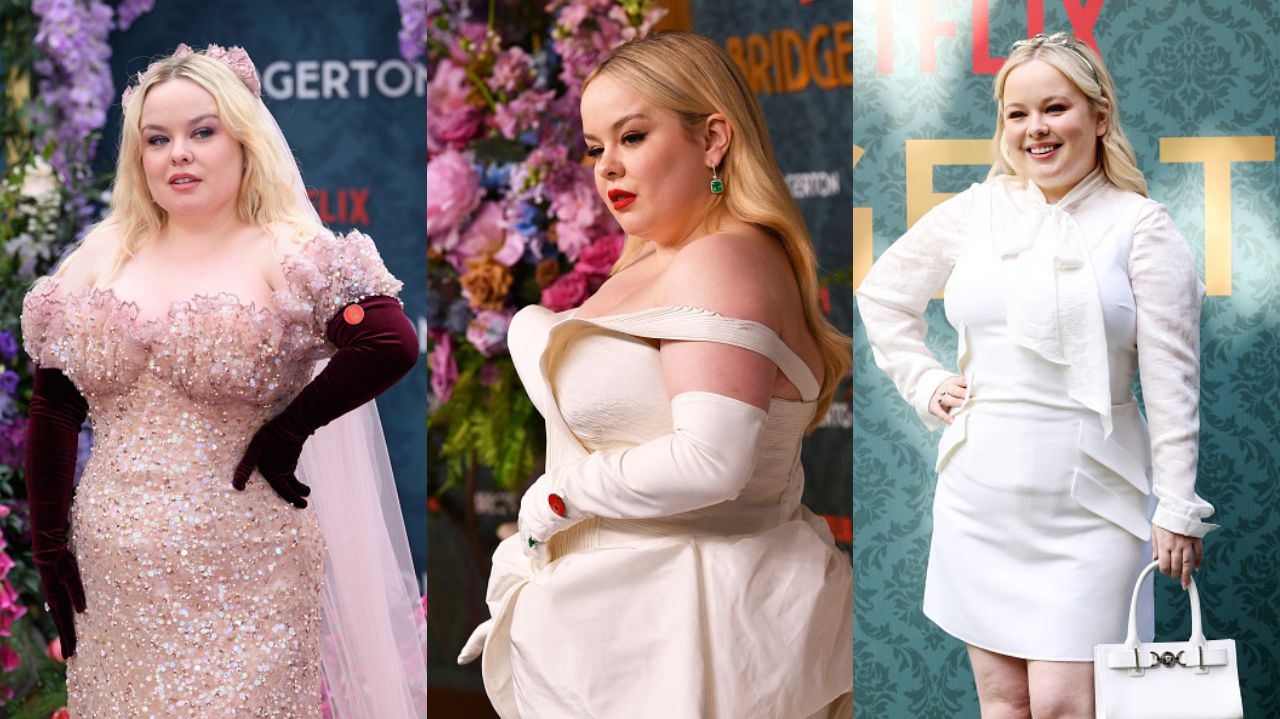 Atriz Nicola Coughlan de “Bridgerton” atrai olhares por seu estilo romântico e ousado